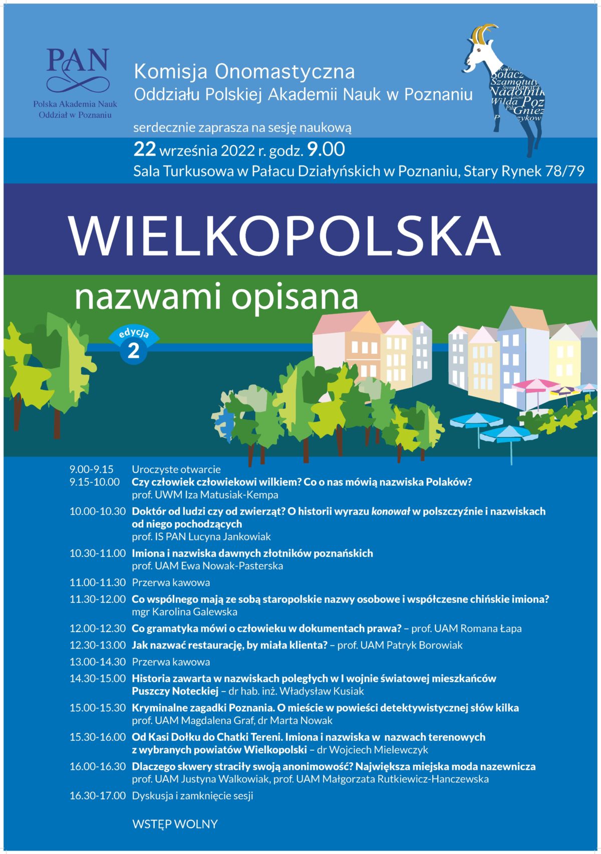 Konferencja Komisji Onomastycznej Oddziału PAN w Poznaniu: Wielkopolska nazwami opisana